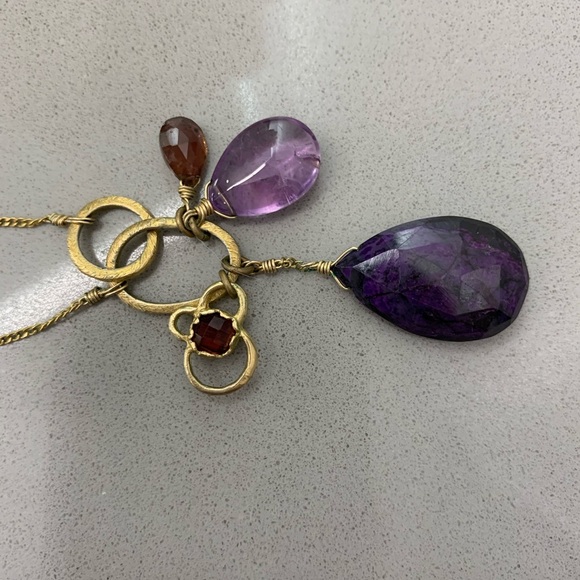 Alexis Bittar Necklace Purple Crystals - Picture 3 of 7